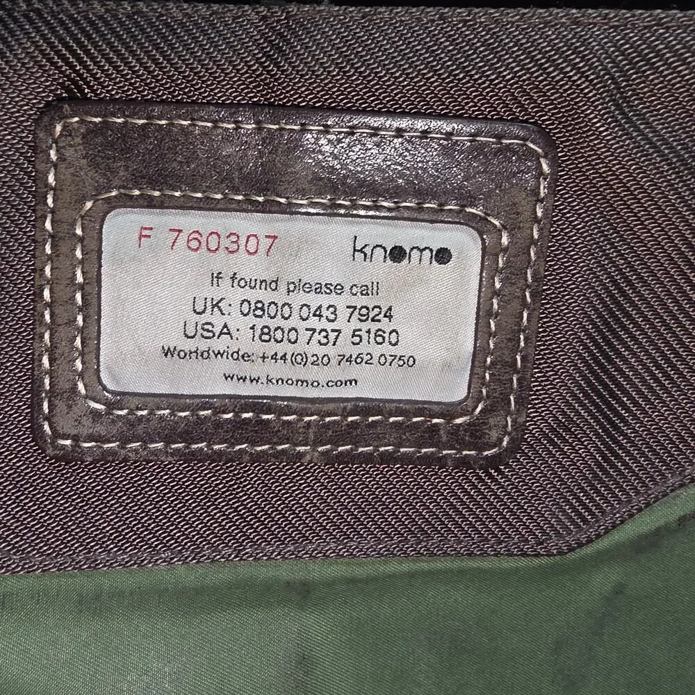 KNOMO UNISEX BROWN LEATHER MESSENGER BAG